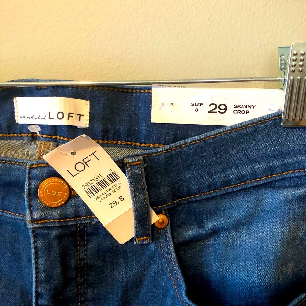 LOFT Skinny Crop Jeans NWT Size 29/8